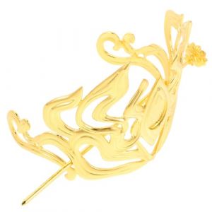 iplusmile Couronne de Cheveux Hanfu Chinoise Masculine M&eacute;tal Dor&eacute; Style Ancien &Eacute;pingle &agrave; Cheveux Asiatique pour Costume Cosplay C&eacute;r&eacute;monie Traditionnelle (Cosy & U, neuf)