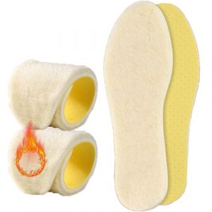 SOLO ACTFIT Semelles d&rsquo;Hiver Laine d'agneau Extra &eacute;paisses Semelles Thermiques Isolation Mousse Semelles Chaudes pour Chaussures Semelles Chauffantes Homme Femme Confortable Semelles Extra Douces (Hongyu-EU, neuf)