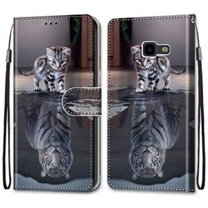 LiLuLa Coque pour Samsung Galaxy J4 Prime/J4 Plus 2018, &Eacute;tui Housse en Cuir de Protection avec [Fonction de Support] [Magnetique], Housse Etui Coque pour Samsung J4 Prime/J4 Plus 2018 (Chat 3) (LiLuLa Store, neuf)