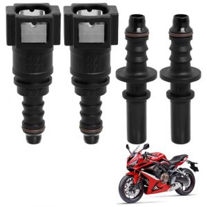 EuAcesry Droit Voiture Carburant Tuyau, 2 Pcs 7.89mm à 8mm Raccord Durite Essence, Rapide Libération Connecteur Ensemble, Kit de Connecteur de Tuyau de Carburant Tuyau 7.89-ID6 (MoChenYun, neuf)