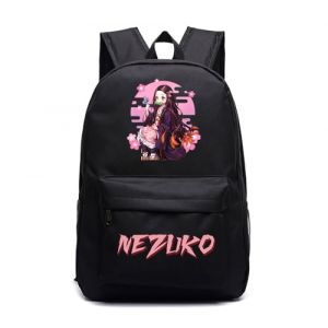 Sageam Anime Demon Tanjiro Nezuko Slayers merch Sac à Dos Voyage Casual Daypacks, Sacs à Dos Loisir,pour Collège, Garcons, Filles et Ados (Sageam, neuf)
