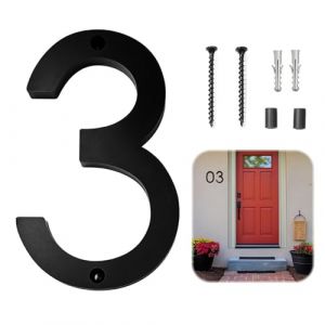 Yuqilin Numero Maison Exterieur，Flottable Acrylique Plaque Numero Maison Exterieur 3D Imperm&eacute;able L'Eau Numero Boite Lettres，pour Portes Bureaux Bo&icirc;tes Lettres Portes D'Appartements Garages (3) (HEJIA EU, neuf)