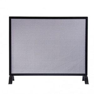 Grille de Protection, Pare-feu pour chemin&eacute;e, en Fer forg&eacute; Couleur Noir - Hauteur 55 x Longueur 66,5 cm (JUANIO, neuf)