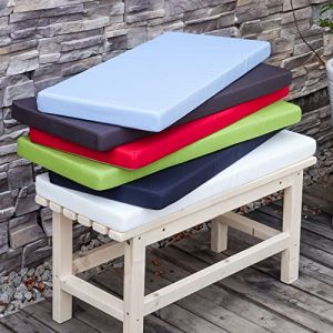 Coussin de banc imperméable 110/120/150/180 cm, pour mobilier de jardin, 2/3/4 places, terrasse, banc, cuisine, salle à manger, chaise balancelle, pour intérieur et extérieur (gris clair, 110 x 50 x 5 (KYMMPL, neuf)