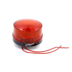 Signal industriel rond rouge voyant d'alarme stroboscopique LED-3071 AC 220V 3W (YueZhiX, neuf)