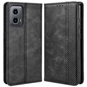 MOJIA Coque pour Motorola Moto G34 5G, &Eacute;tui en Cuir, PU Housse Pochette Antichoc et Anti-Rayures Fonction Stand Rabat de Portefeuille Etui Coque. Noir (Shangnai, neuf)