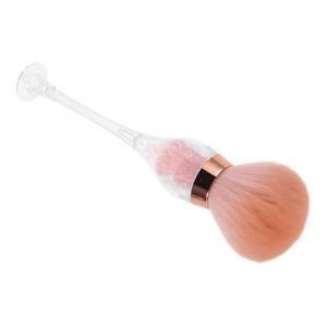 VILLFUL Brosse Nettoyante Poussi&egrave;re Ongles Long Manche Pinceau Nail Art et Maquillage Polyvalent Manche Ergonomique Design &Eacute;l&eacute;gant Rose (WANHALA, neuf)