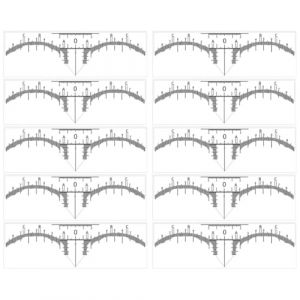 Hohopeti Lot de 10 R&egrave;gles &agrave; Sourcils Jetables Ligne des Sourcils Nivel&eacute;e Autocollantes Pr&eacute;cises pour Maquillage Permanent Tatouage Cosm&eacute;tique Outils de Positionnement Pratiques pour Femmes Tatoueurs (Orcchid, neuf)