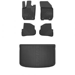 MOTOS Kit de tapis de voiture et de tapis de coffre en caoutchouc pour Audi A1 Sportback 8X 2012-2014 Améliorez votre confort de voyage avec tapis antidérapant voiture 3D- Tapis de sol voiture tous te (MOTOS EU, neuf)