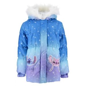 Disney Stitch Veste pour Fille, Blouson Doudoune D'hiver Chaude et Douce, Manteau à Capuche pour Fille, Tailles 3 à 8 Ans (FR/ES, Âge, 3 ans, Taille normale, Bleu) (La Esencia, neuf)