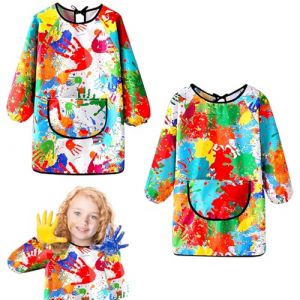 DAKLUNAR 2PCS Tablier Peinture Enfant, Graffiti Tablier de Peinture pour Enfant 7-11 ans Garçons Filles, Tablier Peinture avec Poches et Manches Longues, Imperméable Blouse Peinture Enfant (DE LA ROSA VENTAS SL, neuf)