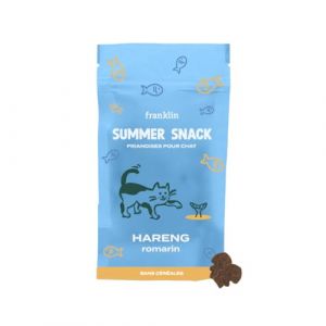 FRANKLIN – Friandises pour Chat – Snack croustillant Hareng et Romarin – Digestion Facile – Peau Saine – sans Céréales – pour Chaton, Adultes et Senior – Sachet Recyclable – 50 g (Franklin Pet Food, neuf)