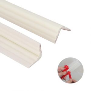 3 Mètres Revêtements d'angle Autocollant Corniere TPE Protection d'angle Bordure d’angle de Mur Plinthe Souple Bande de Finition pour Plans de Travail,Carrelage,Coin de Mur,Meubles,20mm(10mm+10mm) (ZYDZ-eu, neuf)