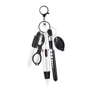 F Fityle Ensemble de stylos d'infirmière, stylo marqueur polyvalent et Compact, cadeau de journée des infirmières, stylo à bille rétractable, Clip d'insigne, Noir (Homegarden FR, neuf)