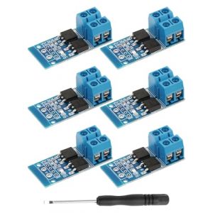 Module de Commande Trigger Dual MOSFET Haute Puissance 400W RIIEYOCA, Carte de Contr&ocirc;le &agrave; Commutation &Eacute;lectronique avec R&eacute;glage PWM 0-20KHz, Contr&ocirc;leur Moteur DC 5-36V 15A (Max 30A) (Lot de 6) (FUHONGLI, neuf)