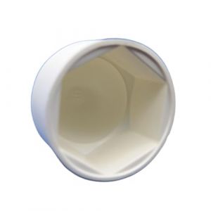 Cache-écrous en plastique (polyéthylène) en forme de dôme, bouchon de protection pour vis avec tête hexagonale, pour vis, écrous et boulons - M6 - Blanc - 100 pièces - Plastic Hardware Store (PANOZZO S.R.L., neuf)