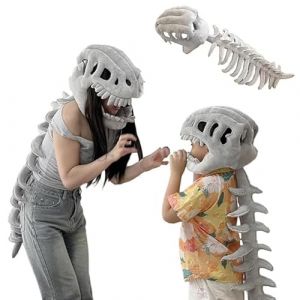 Ensemble de costume de squelette de dinosaure r&eacute;aliste en peluche pour enfants et adultes, accessoires photo pour spectacles, f&ecirc;te de No&euml;l (tous) (ApexScript, neuf)