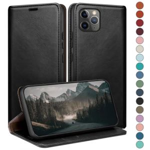 HUOUH Coque pour iPhone 12 Pro Max 6.7" avec RFID Blocage Etui à Rabat en Cuir de Premium,Fentes pour Cartes,Coques de Case,Cover à Rabat pour Apple 12 Pro Max Portefeuille Le Noir (Marketing Enhance Shop, neuf)