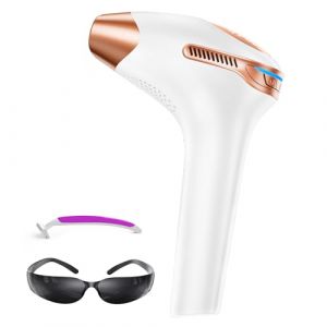 Épilateur Lumière Pulsée, IPL Épilateur Laser avec 9 Niveaux d'énergie Épilation laser pour Femme et Homme, Visage, Corps (Moutoury, neuf)