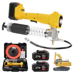 Pompe a Graisse Electrique 21V, Pompe à Graisse 10000PSI 350W pour Makita Batterie Pistolet à Graisse à Lumière LED avec Cartouche de Graisse de 600g Tuyau Flexible 2 Batteries et Chargeur (ignoremexi, neuf)