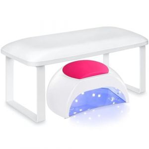 Asyduey Repose-Bras pour Ongles, Repose-Bras Amovible pour Nails Tech, Repose-Main Antid&eacute;rapant pour Nails Tech, Repose-Bras pour Ongles pour Nail Tech Blanc (LiLaAo, neuf)