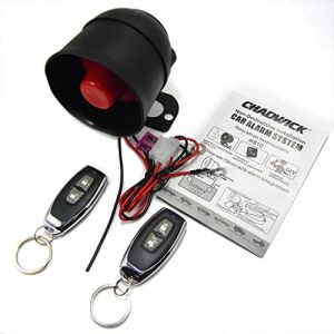 Syst&egrave;me d&rsquo;Alarme de Voiture, Kacepar 12V Security Protection Anti-Theft Kit, Entr&eacute;e sans cl&eacute; avec 2 t&eacute;l&eacute;commandes et 1 sir&egrave;ne de klaxon, CW-8110 (easyautoplus, neuf)