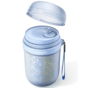 IDEERFIT Pilulier semainier 7 jours XL &ndash; Bo&icirc;te &agrave; pilules grande capacit&eacute; avec compartiments larges &ndash; rangement mensuel pour m&eacute;dicaments, vitamines, compl&eacute;ments &ndash; ouverture facile et design portable &ndash; (ideerfit, neuf)