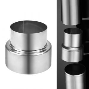 Kleemeiero Tuyaux de Po&ecirc;le R&eacute;duction Conduit Raccordement 100-80MM Connecteur de Conduit en Acier Inoxydable R&eacute;duction Simple Paroi R&eacute;ducteur de Tuyau de Chemin&eacute;e Adaptateur de Tuyau de Po&ecirc;le Ronds (Smaejhgmlsbj, neuf)