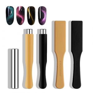 5 Pièces Outil Aimant Ongles pour Effet Oeil de Chat Parfait, Aimant Bâton Aimant Stylo Manucure Nail Art Outil pour l'art de Clou Polonais de Gel UV D'oeil de Chat (DragonLightMallEU, neuf)