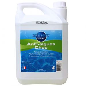 Algicide Anti-Algues Choc Piscine, rattrapage Eau Verte ?Anti Eau Verte/Trouble, Traitement Anti-algues ?Produit Double Action, Action d’Urgence Contre Les algues (5L) (Js DistriWeb, neuf)