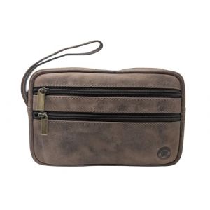 Frédéric Johns Sacoche vide poche cuir vintage homme - vide poches cuir véritable - sacoche vintage - sac dragonne main - sacoche porté main (Marron) (Marron) (LILOSAC, neuf)
