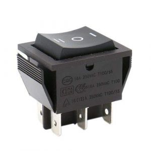 CABLEPELADO Interrupteur à bascule 3 positions, interrupteur 6 voies, interrupteur 6 broches, interrupteur à 6 bornes, interrupteur ON/OFF/ON DPDT, 16 A 250 VAC | 20 A 125 VAC, noir sans lumière (CABLEPELADO, neuf)