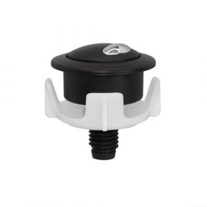 Bouton poussoir de rechange pour chasse d'eau, double bouton poussoir de chasse d'eau, installation facile, sans mécanisme à ressort (noir + argent) (Tooluantmall, neuf)