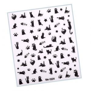 French Nails Art Stickers Stickers Bowknot Art Designs N&oelig;uds Chats D&eacute;corations Stickers Bowknot Nail Decals (lqiniHC, neuf)