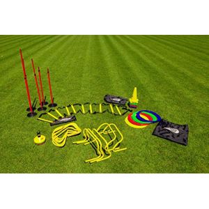 POWERSHOT Kit d'entrainement Pro -Il Comprend coupelles, cerceaux Plats, Mini-Haies et Plus ! - Id&eacute;al pour l'entrainement de Tous Les Types du Sport (Netsportique-fr, neuf)