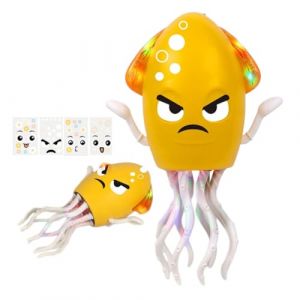 Dancing Octopus Toy, Pieuvre électrique et Automatique à esquive, Pieuvre dansante électrique avec LED et Musique, Jouet Musical Dansant, USB Rechargeable (DIY -Jaune) (JIANyuc, neuf)