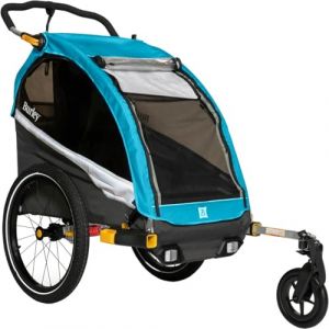 Burley Design D'Lite X, Remorque et Poussette à vélo 1 Place pour Enfants, Aqua (ElenSportPL, neuf)