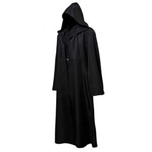 GraduationMall Cape à Capuche Robe Chevalier Fantaisie Cool Halloween Cosplay Costume Cape pour Adulte Noir L (LUYA Euro, neuf)