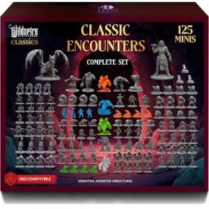 Ensemble complet de créatures classiques – Lot 1 + lot 2 – Figurines essentielles monstres DND à peindre en vrac – 120 figurines pour figurines D&D à l'échelle de 28 mm Donjons et Dragons Minis D&D (Silverstone Europa, neuf)