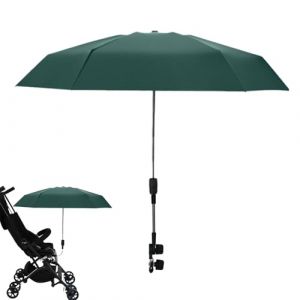 Ombrelle Poussette Universelle | Anti UV 50+ Ombrelle pour Poussette | Parapluie Poussette Bébé Confort avec Pince Réglable Pour La-ndau Poussette, Vélo, Fauteuil Roulant, Chaise de Plage (rentian, neuf)