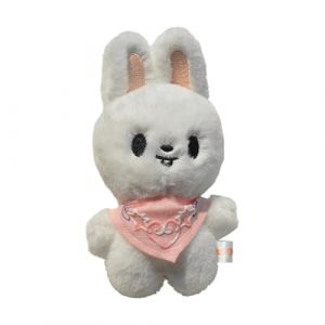 Generisch Sk-zoo Porte-cl&eacute;s en peluche avec &eacute;charpe &laquo; STAY &raquo; Porte-cl&eacute;s 12-14 cm stray-kids Bbokari Jiniret Loup Chan Leebit Porte-cl&eacute;s Pendentif (Leebit) (MOMICAT, neuf)