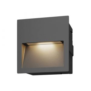 LED Applique ext&eacute;rieure Loya (Moderne) en Noir Aluminium (1 lampe,&agrave;), encastrable pour l&rsquo;ext&eacute;rieur applique mur ext&eacute;rieur/mur de la maison terrasse & balcon (Lampenwelt, neuf)