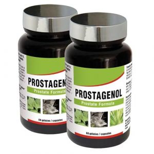 NUTRI EXPERT - Prostagenol - Maintien de la sant&eacute; du syst&egrave;me urinaire et du fonctionnement de la prostate - baies de Sabal, Epilobe, Ortie, Zinc & vitamine E - Lot de 2 produits (Parabio Sant&eacute;, neuf)