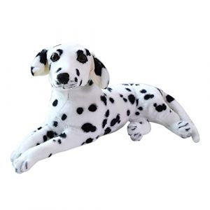 50cm dalmatien en peluche allongé chien en peluche blanc noir dalmatien lévrier Rottweiler animal en peluche poupée en peluche chien réaliste en peluche oreiller jouet pour enfants garçons filles (CHENQINGKE, neuf)