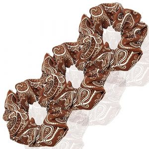 3 Pièces Elastique Cheveux Fille Chouchou Satin Chouchou Soie Pince Chignon Chouchou En Soie Large Chouchou Cheveux Ties Cordes Élastiques-brun-10 5CM (songbeizhenshop002, neuf)