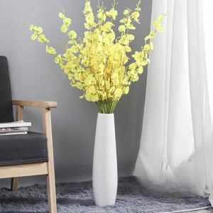 JIDOFUE Grand Vase en c&eacute;ramique Blanche 45 cm, Vase d&eacute;coratif Moderne pour Salon, Chambre, Bureau, Mariage, Herbe de Pampa, d&eacute;coration int&eacute;rieure, Style Minimaliste (YiCiTong, neuf)