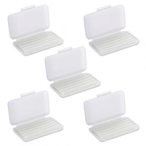 Lot de 5 bandes de cire orthodontique pour appareils dentaires - 25 bandes de cire dentaire - Pour soulager les irritations et la douleur - Pour porteurs dentaires (QANEASS, neuf)