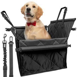 RAGI Si&egrave;ge auto pour chien, avec ceinture pour chien, renforc&eacute; et stable, pour le si&egrave;ge arri&egrave;re de la voiture, protection des si&egrave;ges auto, caisse de transport pour banquette arri&egrave;re pliable, noir (RAGI Store, neuf)