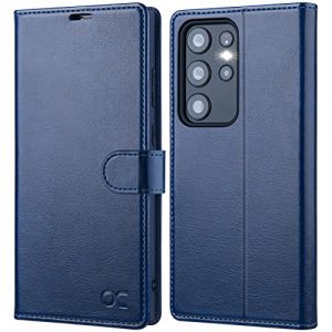 OCASE Coque Samsung Galaxy S23 Ultra, Antichoc TPU Housse Samsung S23 Ultra 5G Cuir PU Portefeuille Etui [RFID Blocage] [Fentes pour Cartes] Coque pour Galaxy S23 Ultra (6,8 Pouces) - Bleu Foncé (OCASE-EU, neuf)