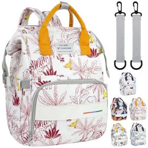 LEcylankEr Sac à Dos à Langer Grande Capacité Sac a Langer a Dos pour Bébé en Oxford Sac à Langer à Dos avec Sac Isotherme (Rouge) (Timertick, neuf)